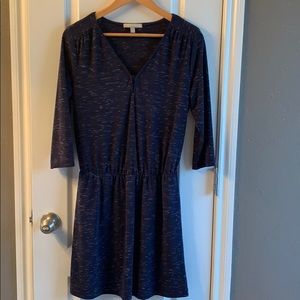 Navy print dress